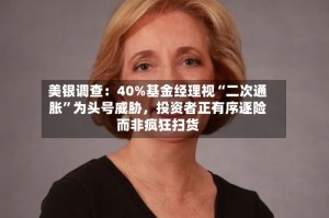 美银调查：40%基金经理视“二次通胀”为头号威胁，投资者正有序逐险而非疯狂扫货