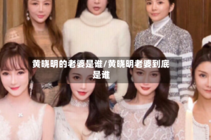 黄晓明的老婆是谁/黄晓明老婆到底是谁