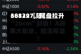 30139〖陆〗、688227，尾盘拉升“20cm”封板！A股两大板块，掀涨停潮！