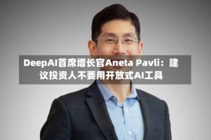 DeepAI首席增长官Aneta Pavli：建议投资人不要用开放式AI工具