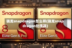 骁龙snapdragon怎么样(骁龙snapdragon处理器)