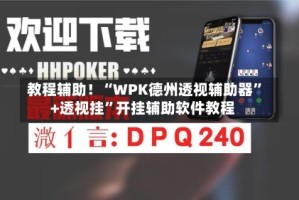 教程辅助！“WPK德州透视辅助器”+透视挂”开挂辅助软件教程