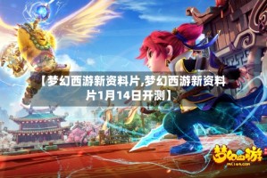 【梦幻西游新资料片,梦幻西游新资料片1月14日开测】