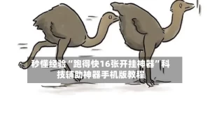 秒懂经验“跑得快16张开挂神器”科技辅助神器手机版教程