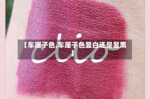 【车厘子色,车厘子色显白还是显黑】