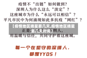 【疫情地区摘星要几天,疫情地区摘星要几天时间】
