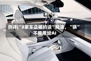 热评|“8家车企被约谈”风波，“锅”不能甩给AI