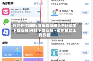 万能开挂辅助:微乐辅助器免费版苹果下载安装!开挂下载安装 - 最新辅助工具教程