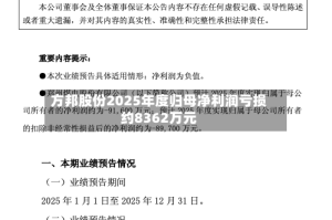方邦股份2025年度归母净利润亏损约8362万元