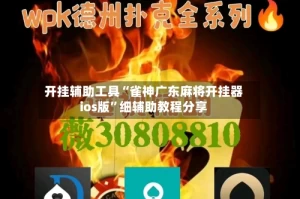 开挂辅助工具“雀神广东麻将开挂器ios版”细辅助教程分享