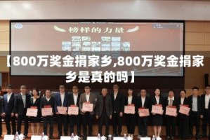 【800万奖金捐家乡,800万奖金捐家乡是真的吗】
