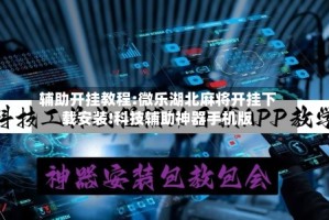 辅助开挂教程:微乐湖北麻将开挂下载安装!科技辅助神器手机版
