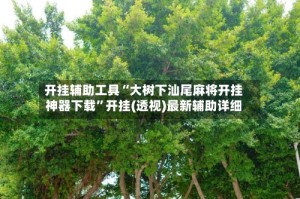 开挂辅助工具“大树下汕尾麻将开挂神器下载”开挂(透视)最新辅助详细