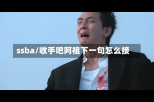 ssba/收手吧阿祖下一句怎么接