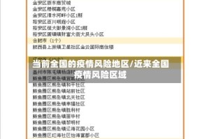 当前全国的疫情风险地区/近来全国疫情风险区域