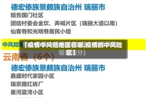 【疫情中风险地区在哪,疫情的中风险区】