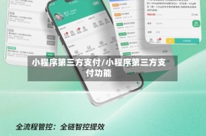 小程序第三方支付/小程序第三方支付功能