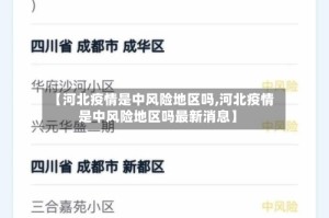 【河北疫情是中风险地区吗,河北疫情是中风险地区吗最新消息】