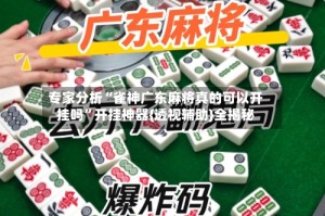 专家分析“雀神广东麻将真的可以开挂吗”开挂神器{透视辅助}全揭秘