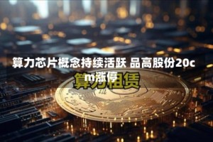 算力芯片概念持续活跃 品高股份20cm涨停