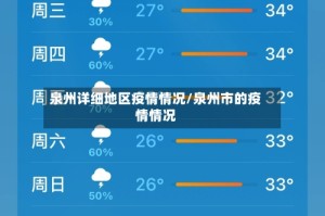 泉州详细地区疫情情况/泉州市的疫情情况