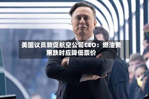 美国议员敦促航空公司CEO：燃油费用下跌时应降低票价-第2张图片