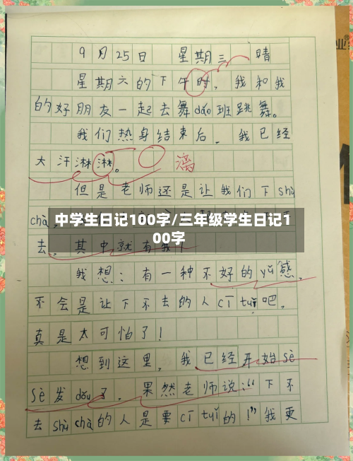 中学生日记100字/三年级学生日记100字-第1张图片