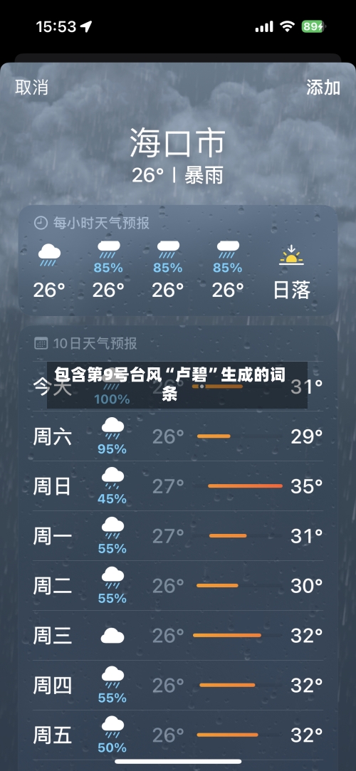 包含第9号台风“卢碧”生成的词条-第2张图片