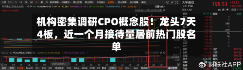 机构密集调研CPO概念股！龙头7天4板，近一个月接待量居前热门股名单-第2张图片