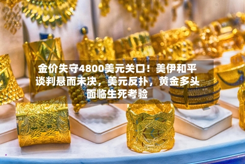 金价失守4800美元关口！美伊和平谈判悬而未决，美元反扑，黄金多头面临生死考验-第2张图片