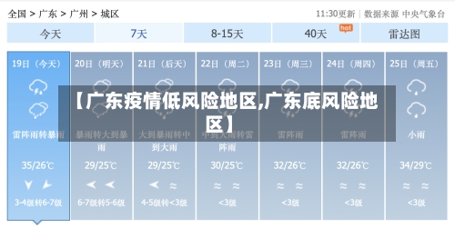 【广东疫情低风险地区,广东底风险地区】-第1张图片