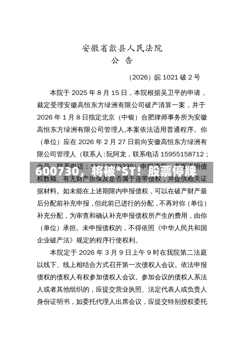 600730，将被*ST！股票停牌-第2张图片