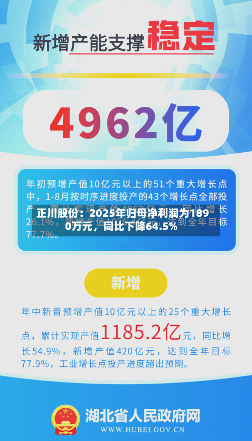 正川股份：2025年归母净利润为1890万元，同比下降64.5%-第3张图片
