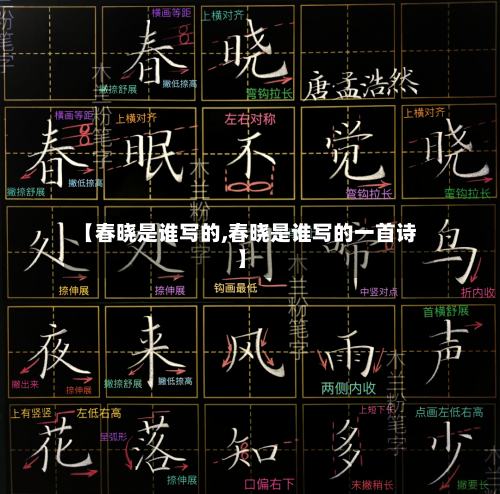 【春晓是谁写的,春晓是谁写的一首诗】-第2张图片