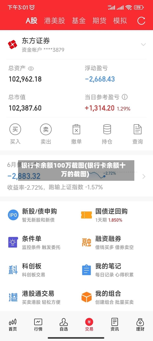 银行卡余额100万截图(银行卡余额十万的截图)-第3张图片