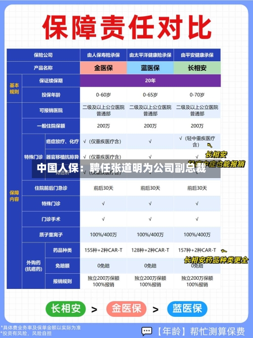 中国人保：聘任张道明为公司副总裁-第2张图片