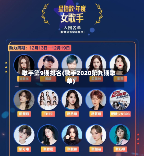 歌手第9期排名(歌手2020第九期歌单)-第2张图片