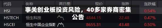 事关创业板投资风险，40多家券商密集公告-第1张图片