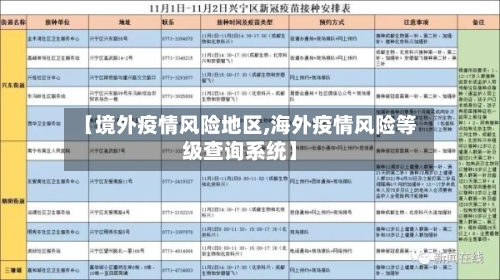 【境外疫情风险地区,海外疫情风险等级查询系统】-第1张图片