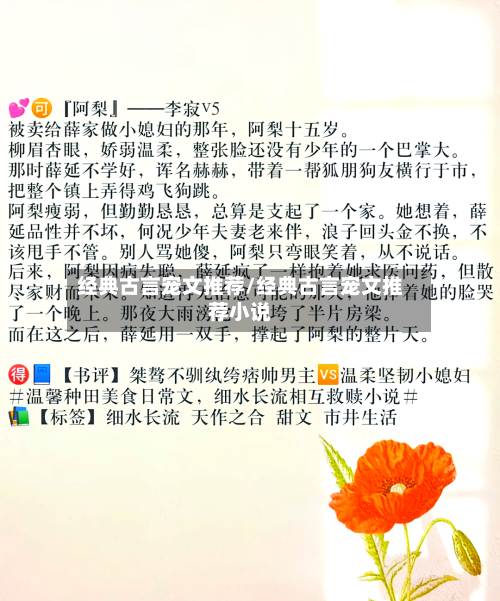 经典古言宠文推荐/经典古言宠文推荐小说-第1张图片