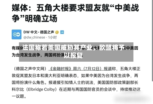 法国称若美国威胁其产业，欧盟将予以报复-第2张图片