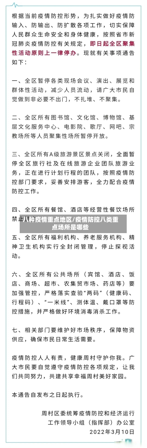 八种疫情重点地区/疫情防控八类重点场所是哪些-第1张图片