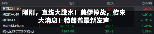 刚刚，直线大跳水！美伊停战，传来大消息！特朗普最新发声-第2张图片
