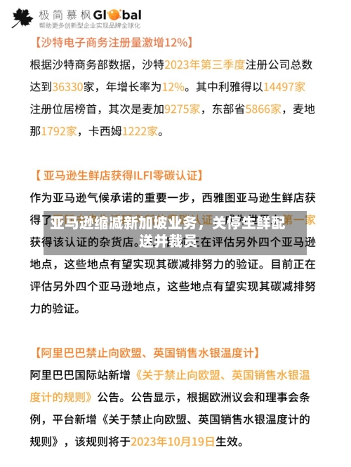 亚马逊缩减新加坡业务，关停生鲜配送并裁员-第3张图片