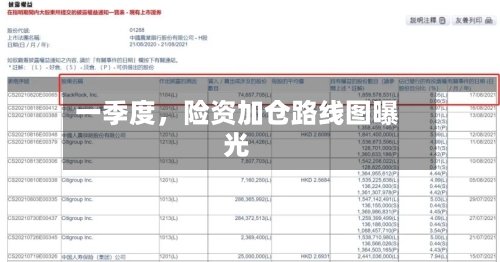 一季度，险资加仓路线图曝光-第1张图片