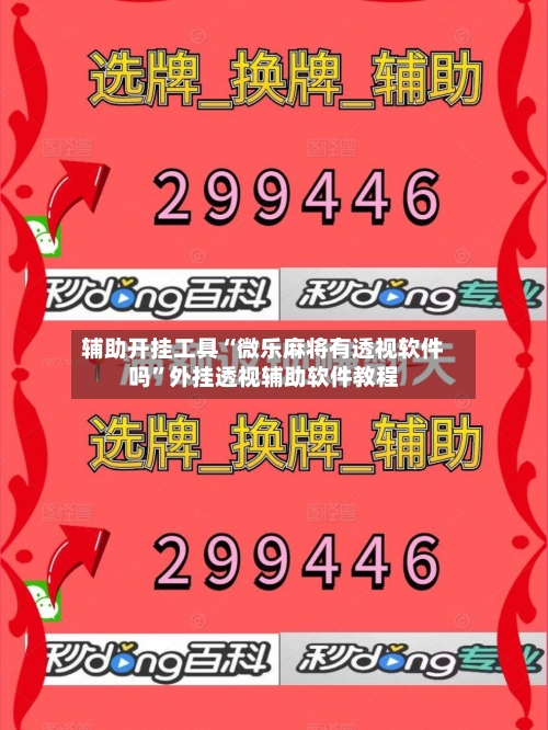 辅助开挂工具“微乐麻将有透视软件吗”外挂透视辅助软件教程-第3张图片