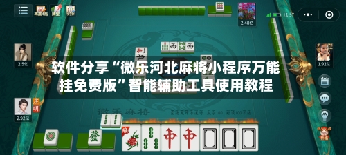 软件分享“微乐河北麻将小程序万能挂免费版”智能辅助工具使用教程-第2张图片