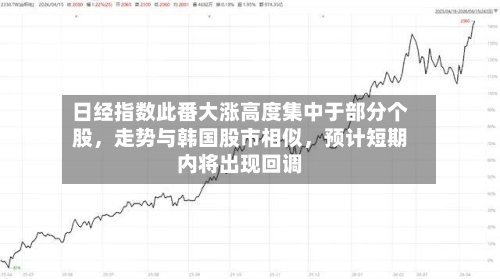 日经指数此番大涨高度集中于部分个股，走势与韩国股市相似，预计短期内将出现回调-第1张图片