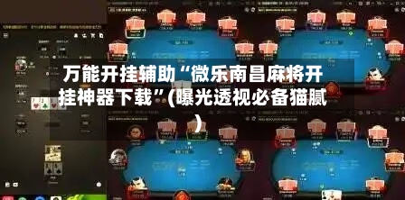 万能开挂辅助“微乐南昌麻将开挂神器下载	”(曝光透视必备猫腻)-第2张图片