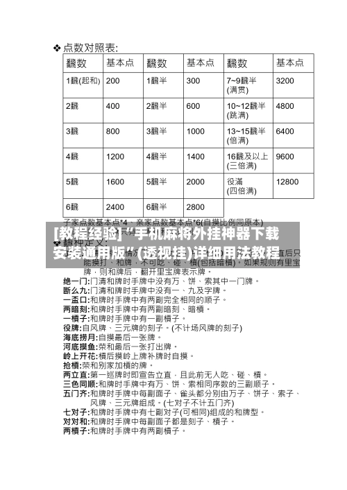 [教程经验]“手机麻将外挂神器下载安装通用版”(透视挂)详细用法教程-第3张图片